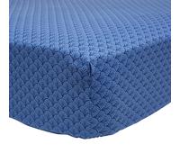 Origin Drap housse en Bambou - 140 x 190 cm - Bleu marine