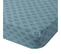 Origin Drap housse en Bambou - 140 x 190 cm - Bleu Paon