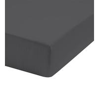 Origin Drap housse en Bambou - 140 x 190 cm - Gris carbone