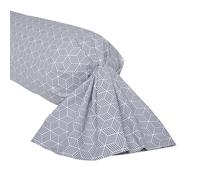 Origin Taie de traversin en Bambou - 85 x 185 cm - Blanc et noir