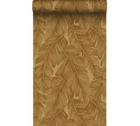 Origin Wallcoverings papier peint éco-structure feuilles de palmier ocre jaune - 347891 - 50 x 900 cm