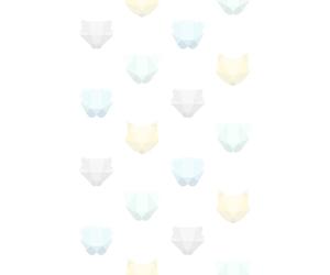 Origin Wallcoverings Papier peint Origami Têtes d'animaux pastel vert menthe, bleu pastel, jaune pastel, gris clair et blanc - 357208 - 186 x 279 cm