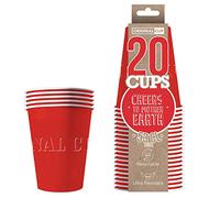 Original Cup - 20 x Gobelets Américains en Carton 53 Cl - Soirée Beer Pong - Rouge