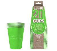 Original Cup - 20 x Gobelets Américains en Carton 53 Cl - Soirée Beer Pong - Vert