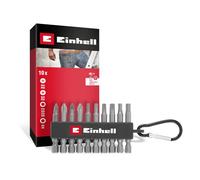 Einhell Jeu d'embouts 10 pièces 118623 1/4 (6,3 mm) 50 mm PH/PZ/hexagonal/TX avec mousqueton