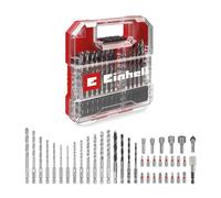 Einhell 109053 40 pièces Assortiment de forets et d'embouts métal, Pierre, Béton, bois, Brique 3 mm, 4 mm, 5 mm, 6 mm, 8 mm