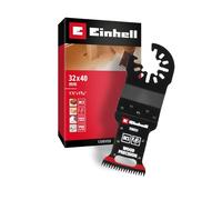 Original Einhell lame de scie plongeante en acier carbone pour le bois (largeur 32 mm, profondeur 40 mm, revêtement PTFE, denture japonaise, bord courbé, changement rapide)