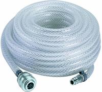 Original Einhell Tuyau en tissu 15 m (accessoires pour compresseur, longueur 15 m, diamètre intérieur 6 mm, filetage intérieur R 1/4 pouce, en tissu PVC, pression de service max. 15 bar, adapté à tous