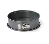 Original Kaiser Gourmet Moule à charnière rond 20 cm Fond plat Moule à gâteau rond antiadhésif Moule à gâteau anti-fuite Résistant à la chaleur jusqu'à 230 °C Gris