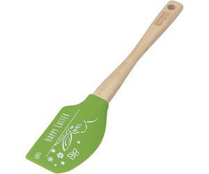 Original Kaiser Grattoir à pâte 100% silicone avec manche en bois résistant à la chaleur Vert