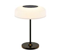 Orihome® Lampe de Table Solaire Extérieure, Lampe Sans Fil pour Terrasse, Lanterne LED Étanche IP44 Rechargeable USB pour Jardin et Balcon, Batterie 4000mAh, Dimmable en Continu Blanc Chaud/Froid