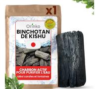 ORINKO ® Binchotan Bio Charbon Actif Eau x1 - Puissante Filtration Naturelle 3.5L/Bâton - Chêne Japonais Authentique (Kishu, Wakayama) - Idéal pour Carafe, Fontaine, ou Gourde - Taille L