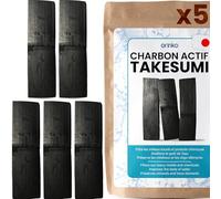 ORINKO® Binchotan Bio Charbon Actif Eau x5 - Filtration Naturelle Puissante Jusqu'à 2,5L/Bâton - Takesumi de Bambou Japonais - Purificateur Écologique pour Carafe, Fontaine, Gourde