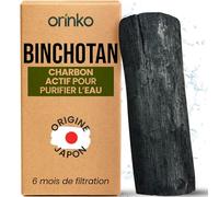 orinko® Binchotan Japonais Bio Charbon Actif Eau 1x - Purification Naturelle Carafe & Gourde - Chêne Ubame Authentique (Kishu, Wakayama) - Authentique Charbon Actif Binchotan Japon