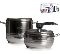 ORION Autocuiseur en acier adapté à l'induction PROFI DUO 4+7l