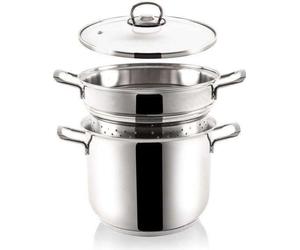 ORION Cuiseur vapeur Casserole vapeur avec couvercle en verre PREMIUM
