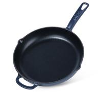 orion group LITINA Poêle en fonte émaillée - 26 cm - Pour induction et four - Poêle à frire en fonte avec poignée - Poêle de service robuste et durable - Bleu foncé