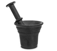 ORION GROUP Mortier en fonte | Ø 10,5 cm | Avec pilon | Mortier à épices | Mortier de cuisine (noir)