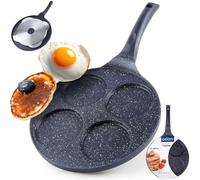 orion group Poêle pour les œufs au plat | pour 4 œufs, à Pancake, à crêpes, avec revêtement antiadhésif, induction gaz Ø 27 cm GRANDE