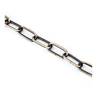 ORION LIGHTSTYLE Chaîne de lampe pour lustre, 1 m, (47 x 20 x 4 mm) - Chaîne lumineuse jusqu'à 12 kg - Chaîne décorative en laiton décorative, antique, patine