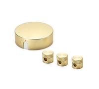 ORION LIGHTSTYLE Kit de distribution avec boîte de distribution avec 3 broches de plafond, baldaquin, rosette, boîte de jonction, couvercle en laiton doré
