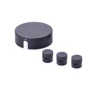 ORION LIGHTSTYLE Kit de distribution avec boîte de distribution avec 3 broches pour plafond - Rosace - Boîte de dérivation - Couvercle noir