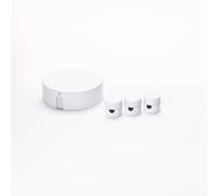 ORION LIGHTSTYLE Kit de distribution avec boîte de distribution avec 3 broches pour plafond - Rosace - Boîte de dérivation - Couvercle blanc