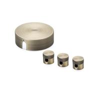 ORION LIGHTSTYLE Kit distributeur avec boîte de jonction avec 3 broches pour plafonnier, auvent de plafond, rosace, couvercle de boîte de jonction, patine antique
