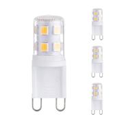 ORION LIGHTSTYLE Lot de 4 ampoules LED G9 - 2,5 W - Blanc chaud - 3000 K - Longueur de la lumière : 14 mm - Hauteur : 37 mm