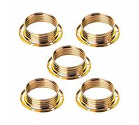 ORION LIGHTSTYLE Lot de 5 anneaux à vis E14 Ø 27 mm en laiton pour douilles de lampe, fixation pour abat-jour et verres, métal doré