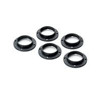 ORION LIGHTSTYLE Lot de 5 anneaux à vis E14 Ø 27 mm pour douilles de lampe, anneau fileté, fixation pour abat-jour, verres de lampe, en plastique PVC, noir