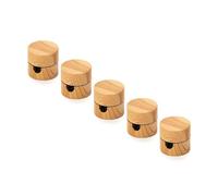 ORION LIGHTSTYLE Lot de 5 broches murales et de plafond, diamètre : 19 mm, hauteur : 18 mm, support de câble comme fixation au plafond pour câbles textiles, plastique, aspect bois