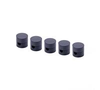 ORION LIGHTSTYLE Lot de 5 broches murales et de plafond, diamètre : 19 mm, hauteur : 18 mm, support de câbles, fixation au plafond pour câbles textiles, noir