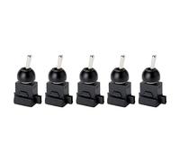 ORION LIGHTSTYLE Lot de 5 interrupteurs à bascule encastrables ON/OFF - 250 V - 1 pôle - 2 (1) A LS-2 - Doré/argenté - Pour lampes de table, appliques murales - Noir