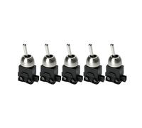 ORION LIGHTSTYLE Lot de 5 interrupteurs à bascule encastrables ON/OFF - 250 V - 1 pôle - 2 (1) A LS-2 - Doré/argenté/antique - Pour lampes de table, appliques murales - Acier inoxydable