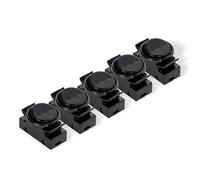ORION LIGHTSTYLE OJ-336 Lot de 5 interrupteurs à bascule encastrés 2 A 250 V avec anneau et bascule Interrupteur de rechange pour luminaires encastrés, lampes de cuisine, appliques murales Noir
