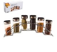 Orion Lot de 6 boîtes à épices + porte-épices pour la cuisine