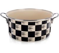 Orion Marmite en émail Damier 26cm, 5L, design rétro