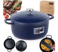 Orion Marmite en fonte Marmite avec couvercle en fonte émaillée LITINA 26 cm 5,2 L