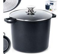 Orion Marmite en granit Marmite avec couvercle en verre haut GRANDE 7,6 L