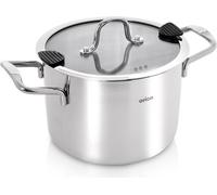 Orion | Mijoteuse avec couvercle en verre - 16 cm - 2,3 l - Marmite en acier inoxydable - Adapté à l'induction - Lavable au lave-vaisselle - VENICE