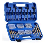Orion Motor Tech Kit de Réparation de Filetage 172 Pièces, Coffret de Filets Rapportés M5 M6 M8 M10 M12, Kit de Taraudage avec Forets HSS et Inserts Filetés pour Auto