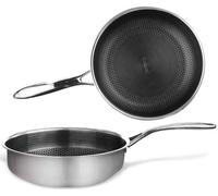ORION Poêle à frire COOKCELL HYBRID 28 cm avec bord haut compatible avec l'induction