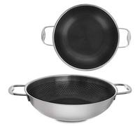 ORION Poêle Poêle à frire WOKPFANNE en acier avec revêtement anti-adhésif COOKCELL HYBRYD 28 cm