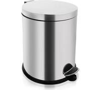 Orion | Poubelle à pédale - 14 l - inox argent - Pratique - Poubelle à pédale - Avec récipient amovible