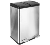 ORION Poubelle Poubelle en acier PREMIUM avec système de tri des déchets 2x30l