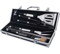 ORION Set de gril Pince à gril Spatule à viande Fourchette à gril Brosse à gril Pics doubles