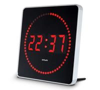 Orium Horloge LED Studio 2en1 Ø28 cm aluminium rouge