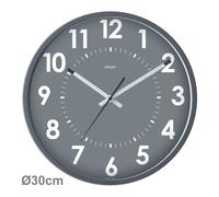 ORIUM Horloge murale silencieuse à quartz, diamètre 30cm - Aluminium