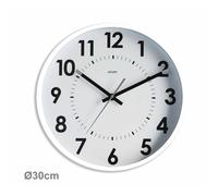 ORIUM Horloge murale silencieuse à quartz, diamètre 30cm - Blanc